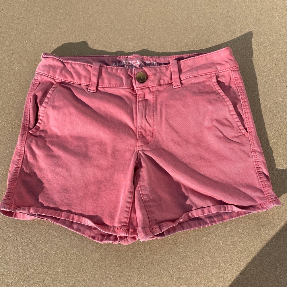Dark pink American Eagle midi rise shorts size 8
